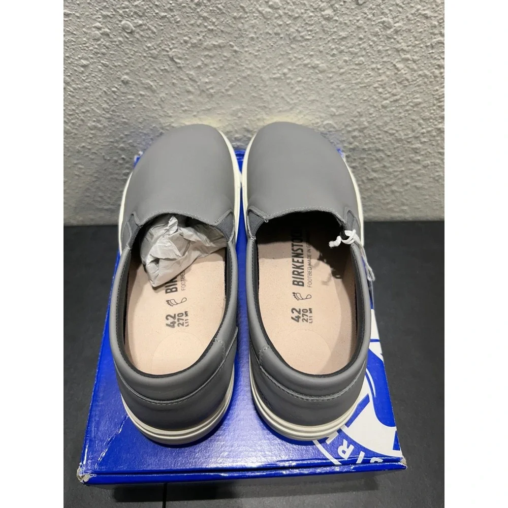 Birkenstock Oswego Leather Grey EU 42 US L11 M9 Mens Womens
